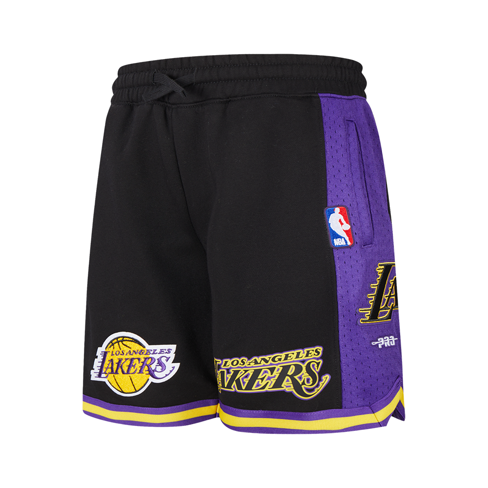 NBA LOS ANGELES LAKERS CLASSIC BIG BOY'S FLEECE 2.0 SHORT (BLACK/PURPLE)