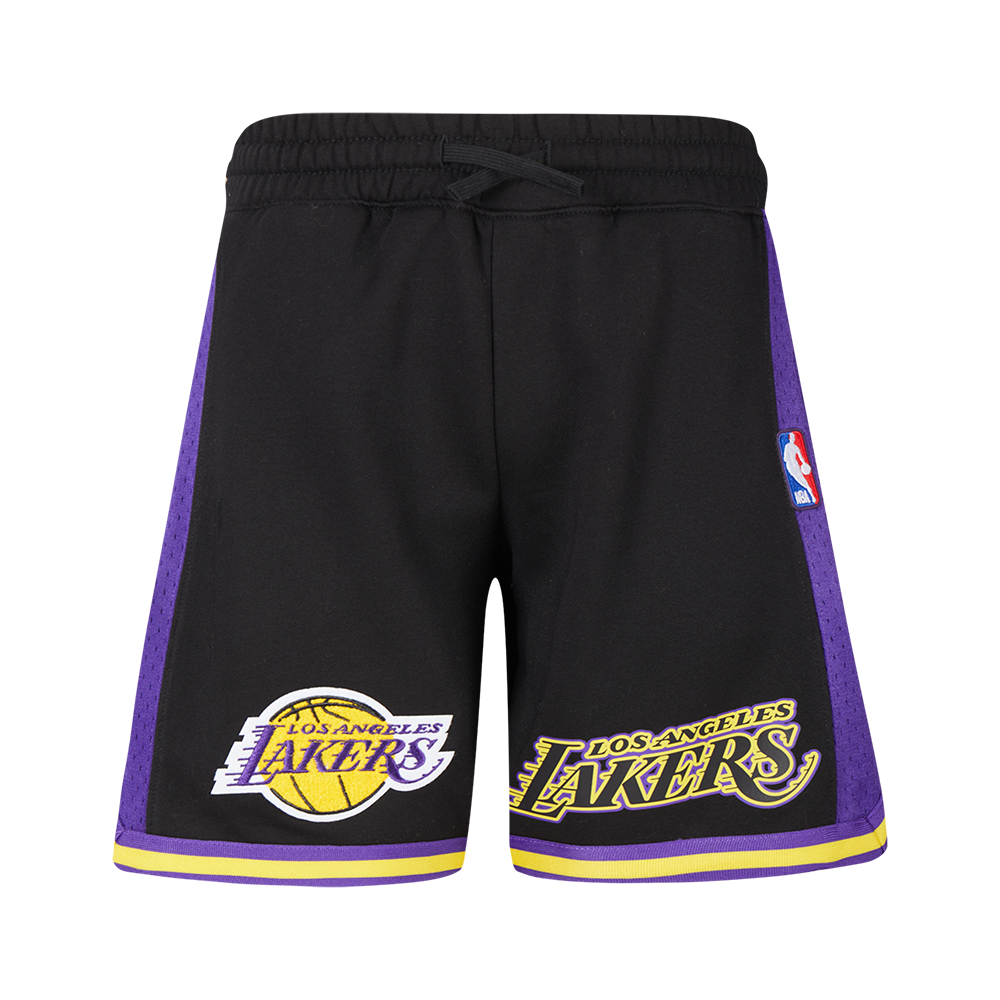 NBA LOS ANGELES LAKERS CLASSIC BIG BOY'S FLEECE 2.0 SHORT (BLACK/PURPLE)