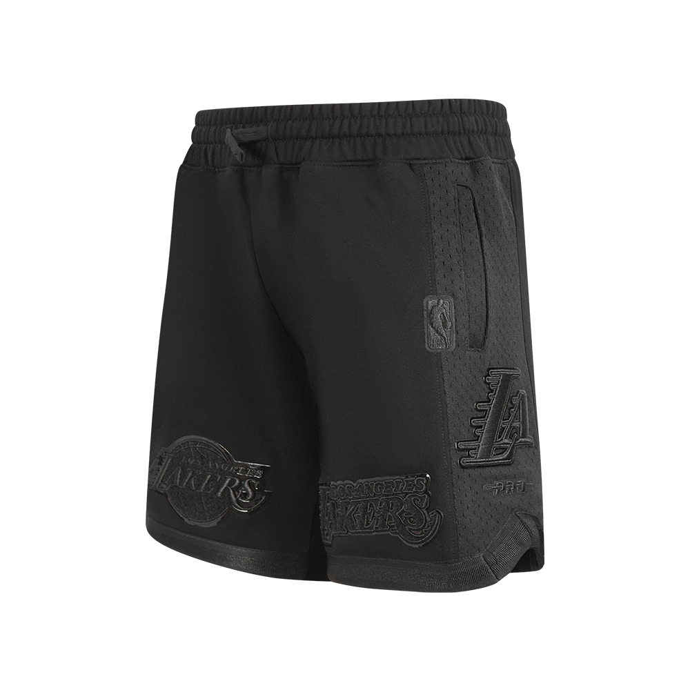 NBA LOS ANGELES LAKERS TRIPLE BLACK BIG BOY'S FLC 2.0 SHORT (JET BLACK)