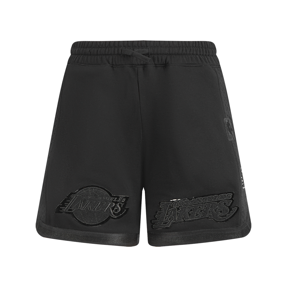 NBA LOS ANGELES LAKERS TRIPLE BLACK BIG BOY'S FLC 2.0 SHORT (JET BLACK)