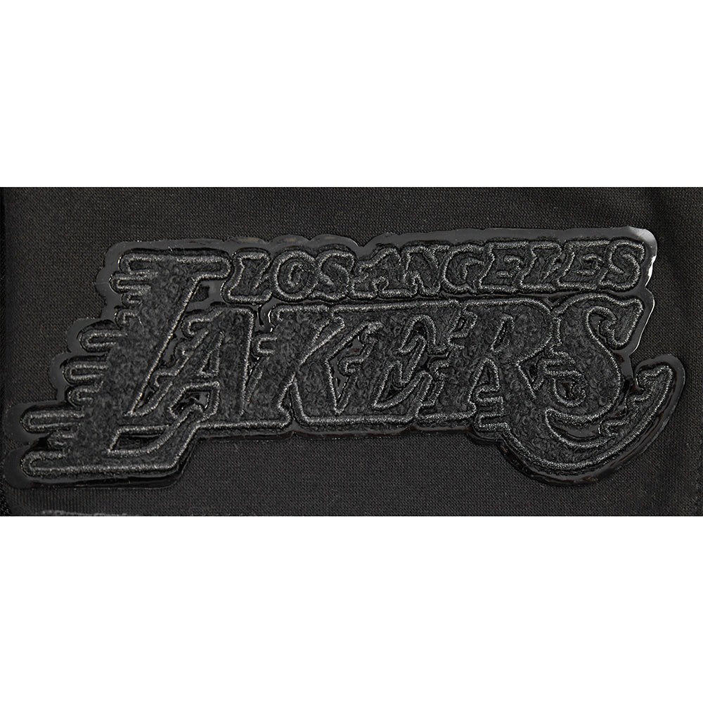 NBA LOS ANGELES LAKERS TRIPLE BLACK BIG BOY'S FLC 2.0 SHORT (JET BLACK)