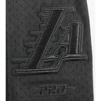 NBA LOS ANGELES LAKERS TRIPLE BLACK BIG BOY'S FLC 2.0 SHORT (JET BLACK)