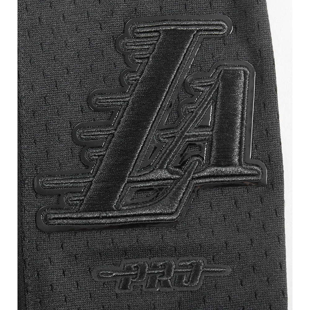 NBA LOS ANGELES LAKERS TRIPLE BLACK BIG BOY'S FLC 2.0 SHORT (JET BLACK)