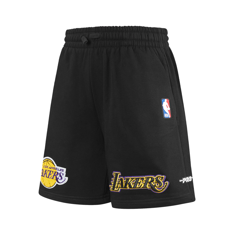 NBA LOS ANGELES LAKERS RETRO CLASSIC SHORT EN MOLLETON POUR GARÇON JUNIOR (NOIR)