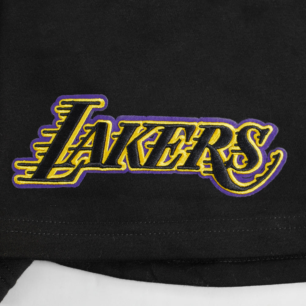 NBA LOS ANGELES LAKERS RETRO CLASSIC SHORT EN MOLLETON POUR GARÇON JUNIOR (NOIR)