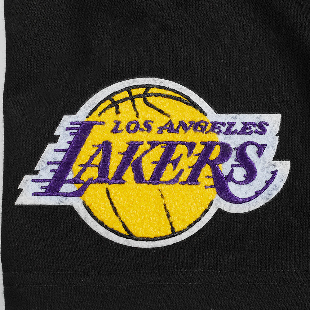 NBA LOS ANGELES LAKERS RETRO CLASSIC SHORT EN MOLLETON POUR GARÇON JUNIOR (NOIR)