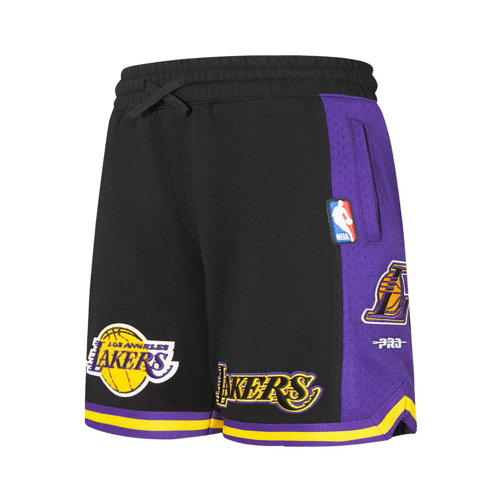 NBA LOS ANGELES LAKERS RETRO CLASSIC BIG BOY'S FLEECE 2.0 SHORT (BLACK/PURPLE)