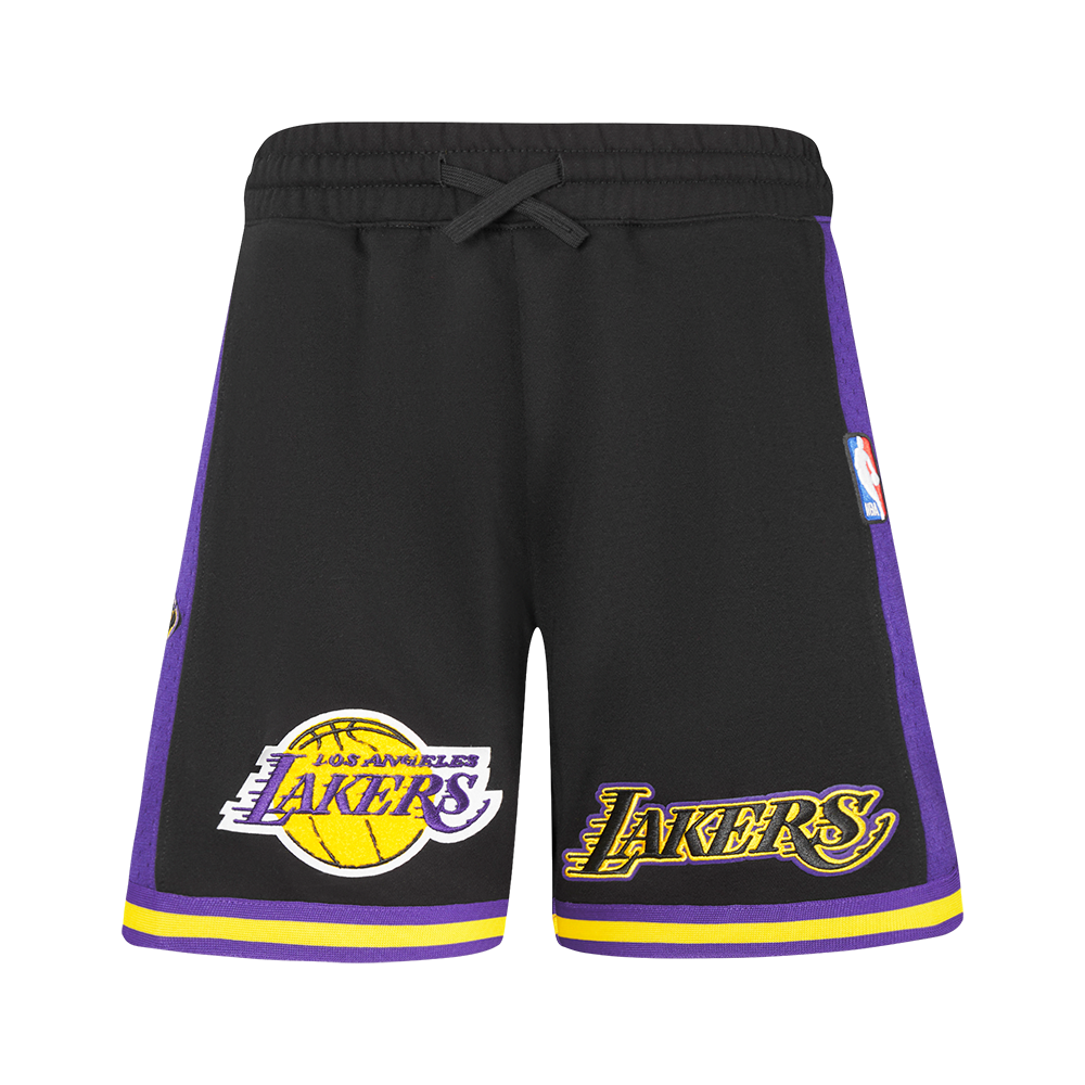 NBA LOS ANGELES LAKERS RETRO CLASSIC BIG BOY'S FLEECE 2.0 SHORT (BLACK/PURPLE)