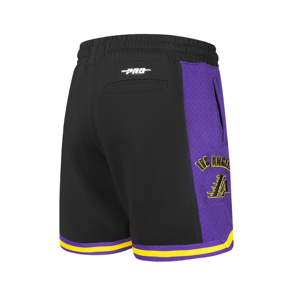 NBA LOS ANGELES LAKERS RETRO CLASSIC BIG BOY'S FLEECE 2.0 SHORT (BLACK/PURPLE)