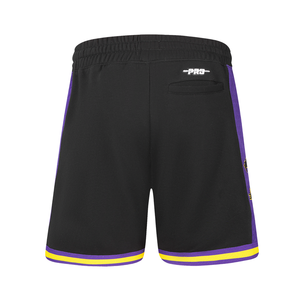 NBA LOS ANGELES LAKERS RETRO CLASSIC BIG BOY'S FLEECE 2.0 SHORT (BLACK/PURPLE)
