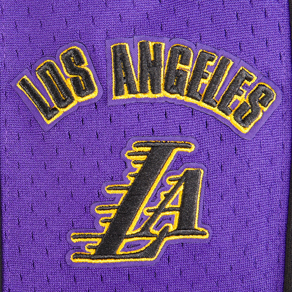 NBA LOS ANGELES LAKERS RETRO CLASSIC BIG BOY'S FLEECE 2.0 SHORT (BLACK/PURPLE)