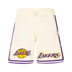 NBA LOS ANGELES LAKERS RETRO CLASSIC BIG BOY'S FLC 2.0 SHORT (EGGSHELL/ PURPLE)