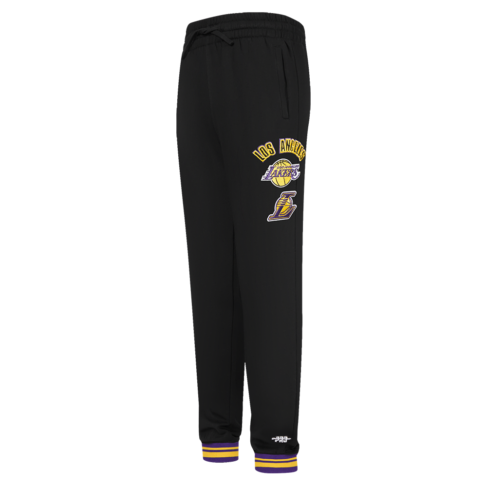NBA LOS ANGELES LAKERS RETRO CLASSIC BIG BOY'S RIB FLC SWEATPANT (BLACK/PURPLE)