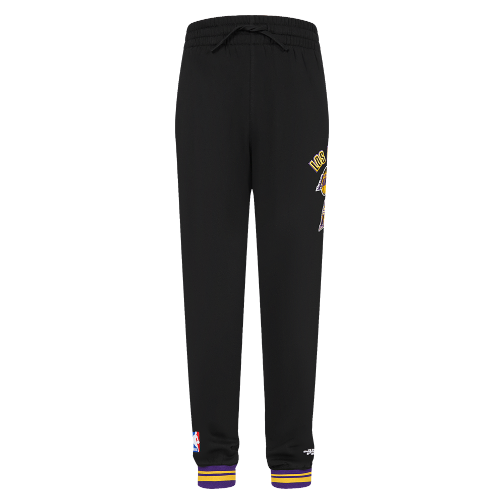 NBA LOS ANGELES LAKERS RETRO CLASSIC BIG BOY'S RIB FLC SWEATPANT (BLACK/PURPLE)