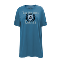 NBA LOS ANGELES LAKERS COUNTRY CLUB ROBE T-SHIRT POUR FEMME (BLEU ACIER)