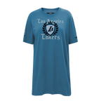 NBA LOS ANGELES LAKERS COUNTRY CLUB ROBE T-SHIRT POUR FEMME (BLEU ACIER)