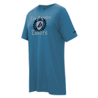 NBA LOS ANGELES LAKERS COUNTRY CLUB ROBE T-SHIRT POUR FEMME (BLEU ACIER)