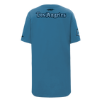 NBA LOS ANGELES LAKERS COUNTRY CLUB ROBE T-SHIRT POUR FEMME (BLEU ACIER)