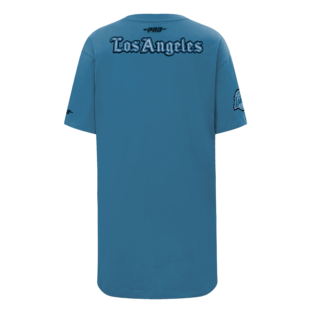NBA LOS ANGELES LAKERS COUNTRY CLUB ROBE T-SHIRT POUR FEMME (BLEU ACIER)