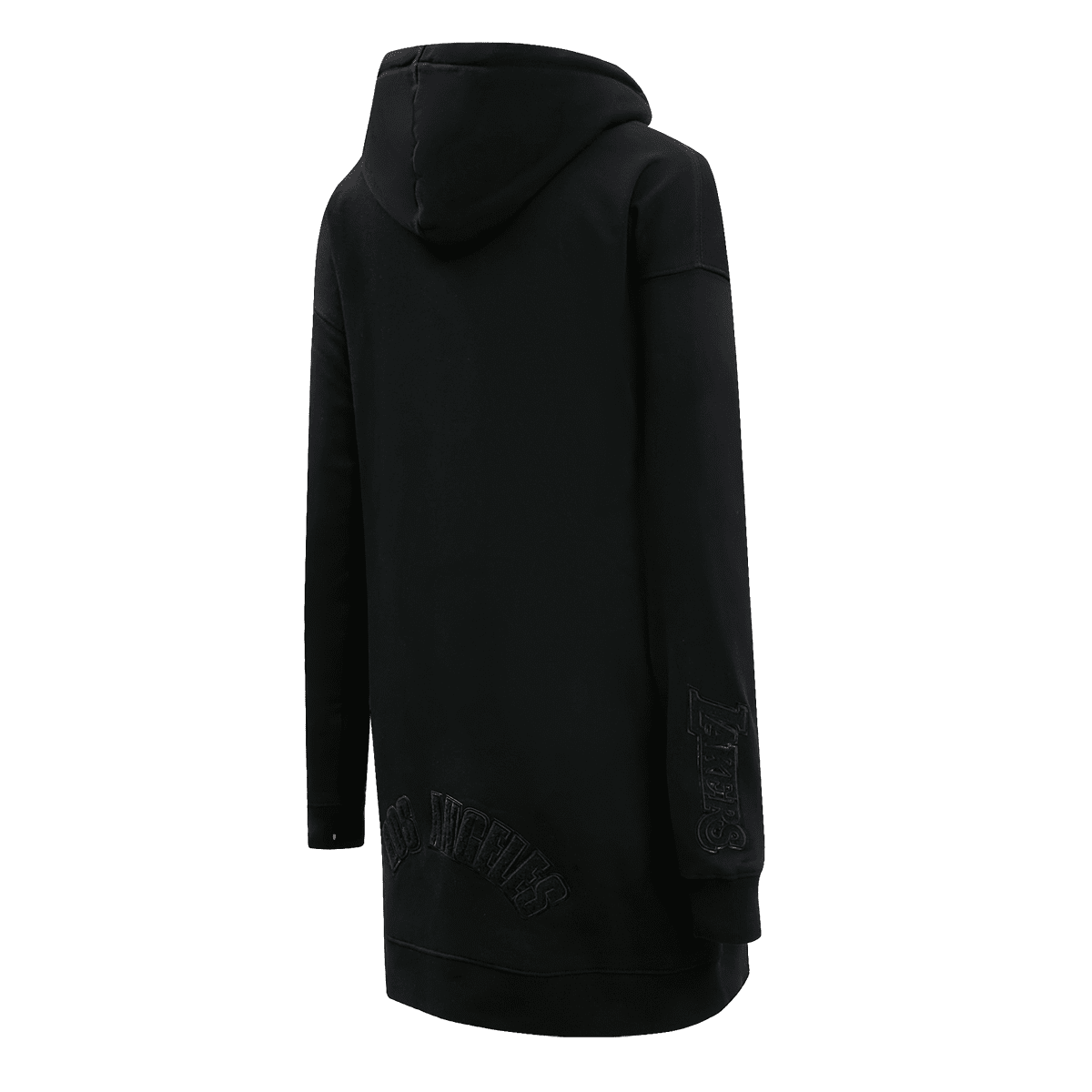 NBA LOS ANGELES LAKERS TRIPLE BLACK WOMEN'S HOODIE DRESS (TRIPLE BLACK)