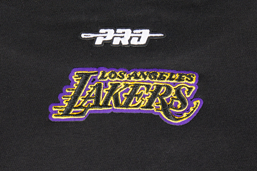 NBA LOS ANGELES LAKERS CLASSIC BIG BOY'S FLEECE FULL ZIP HOODIE (BLACK)