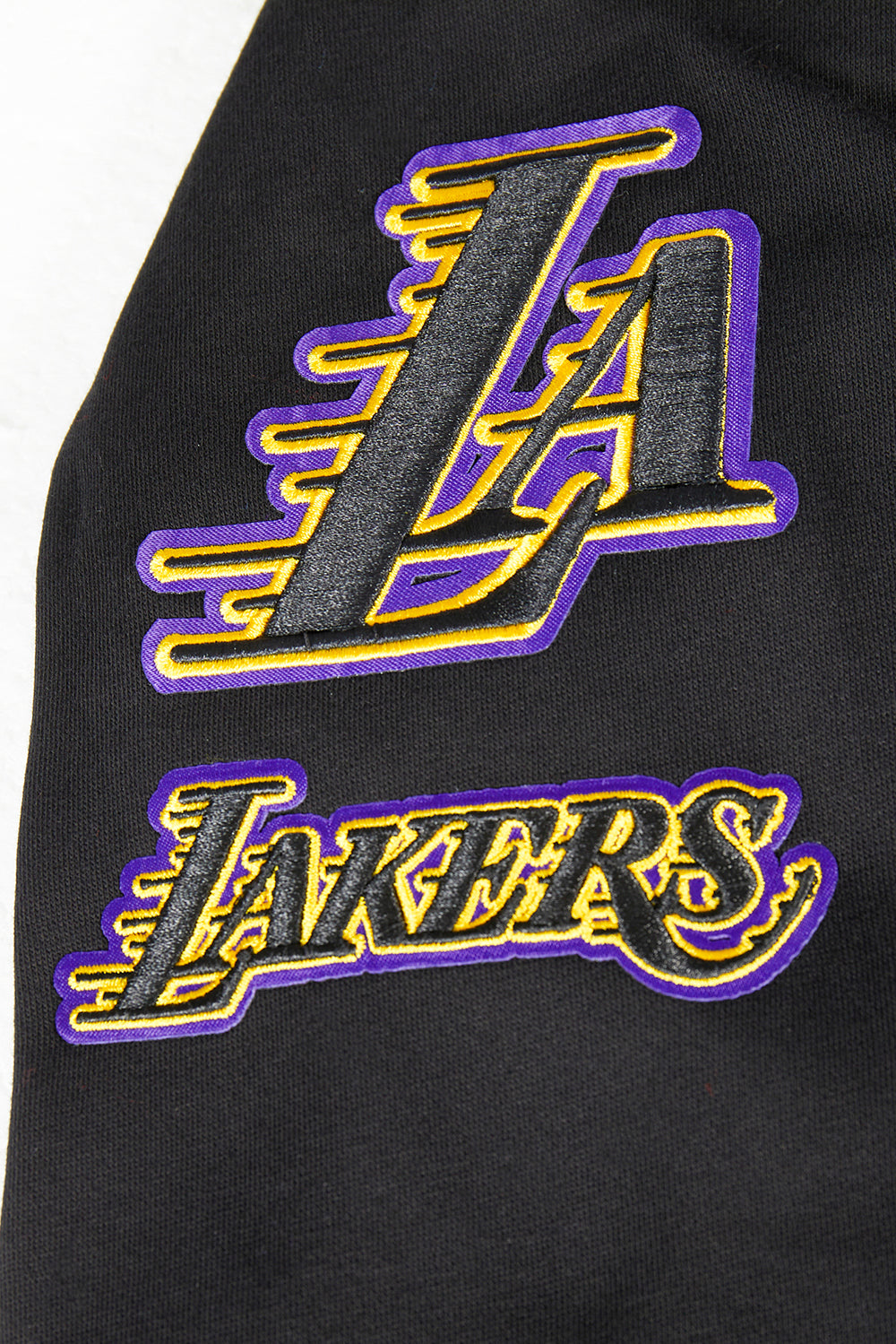 NBA LOS ANGELES LAKERS CLASSIC BIG BOY'S FLEECE FULL ZIP HOODIE (BLACK)