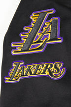 NBA LOS ANGELES LAKERS CLASSIC BIG BOY'S FLEECE FULL ZIP HOODIE (BLACK)