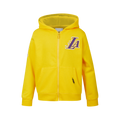 NBA LOS ANGELES LAKERS CLASSIC BIG BOY'S FLEECE FULL ZIP HOODIE (YELLOW)