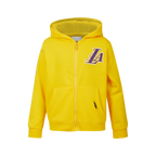 NBA LOS ANGELES LAKERS CLASSIC BIG BOY'S FLEECE FULL ZIP HOODIE (YELLOW)