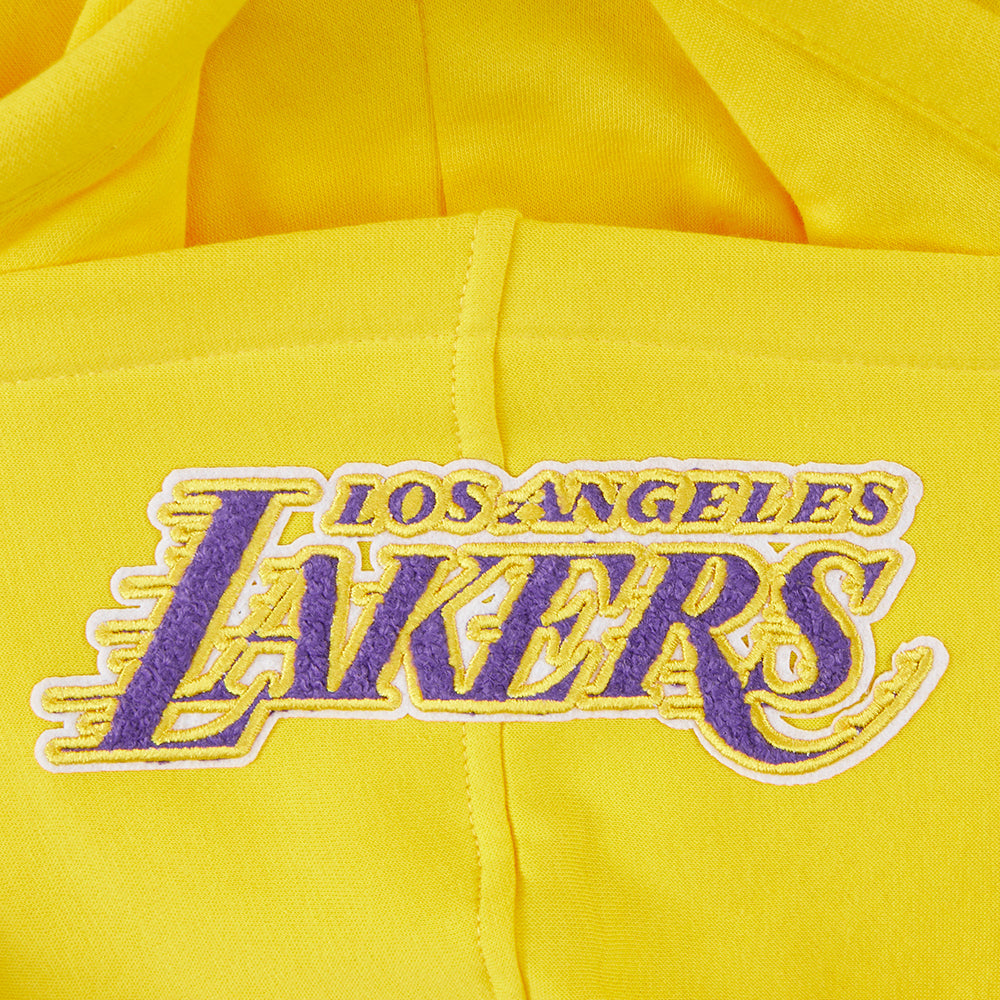 NBA LOS ANGELES LAKERS CLASSIC BIG BOY'S FLEECE FULL ZIP HOODIE (YELLOW)