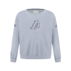 NBA LOS ANGELES LAKERS NEUTRAL CHANDAIL À COL ROND EN MOLLETON POUR GARÇON JUNIOR (GRIS CHINÉ FONCÉ)