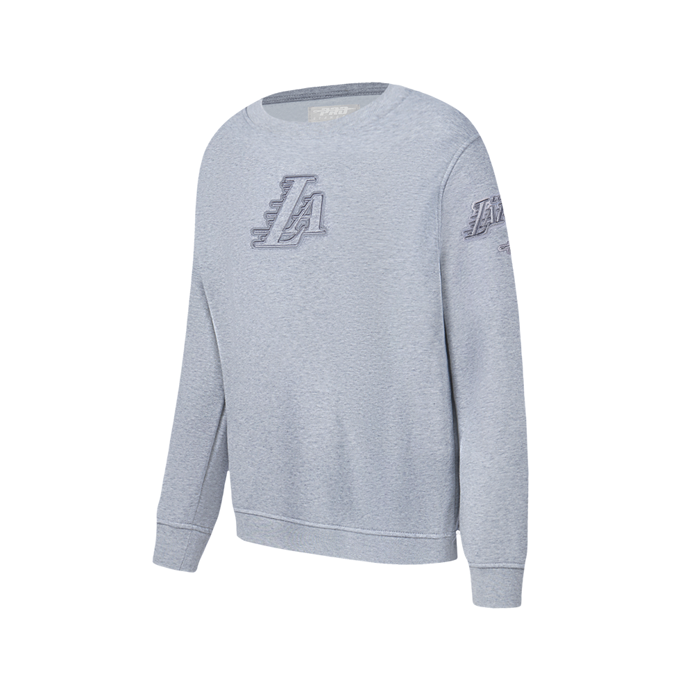 NBA LOS ANGELES LAKERS NEUTRAL CHANDAIL À COL ROND EN MOLLETON POUR GARÇON JUNIOR (GRIS CHINÉ FONCÉ)