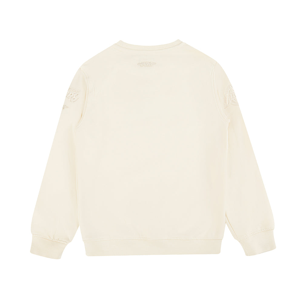 NBA LOS ANGELES LAKERS NEUTRAL BIG BOYS FLEECE CREWNECK (EGGSHELL)