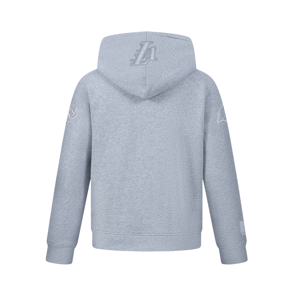NBA LOS ANGELES LAKERS NEUTRAL BIG BOY'S FLEECE PULLOVER HOODIE (DARK HEATHER GRAY)
