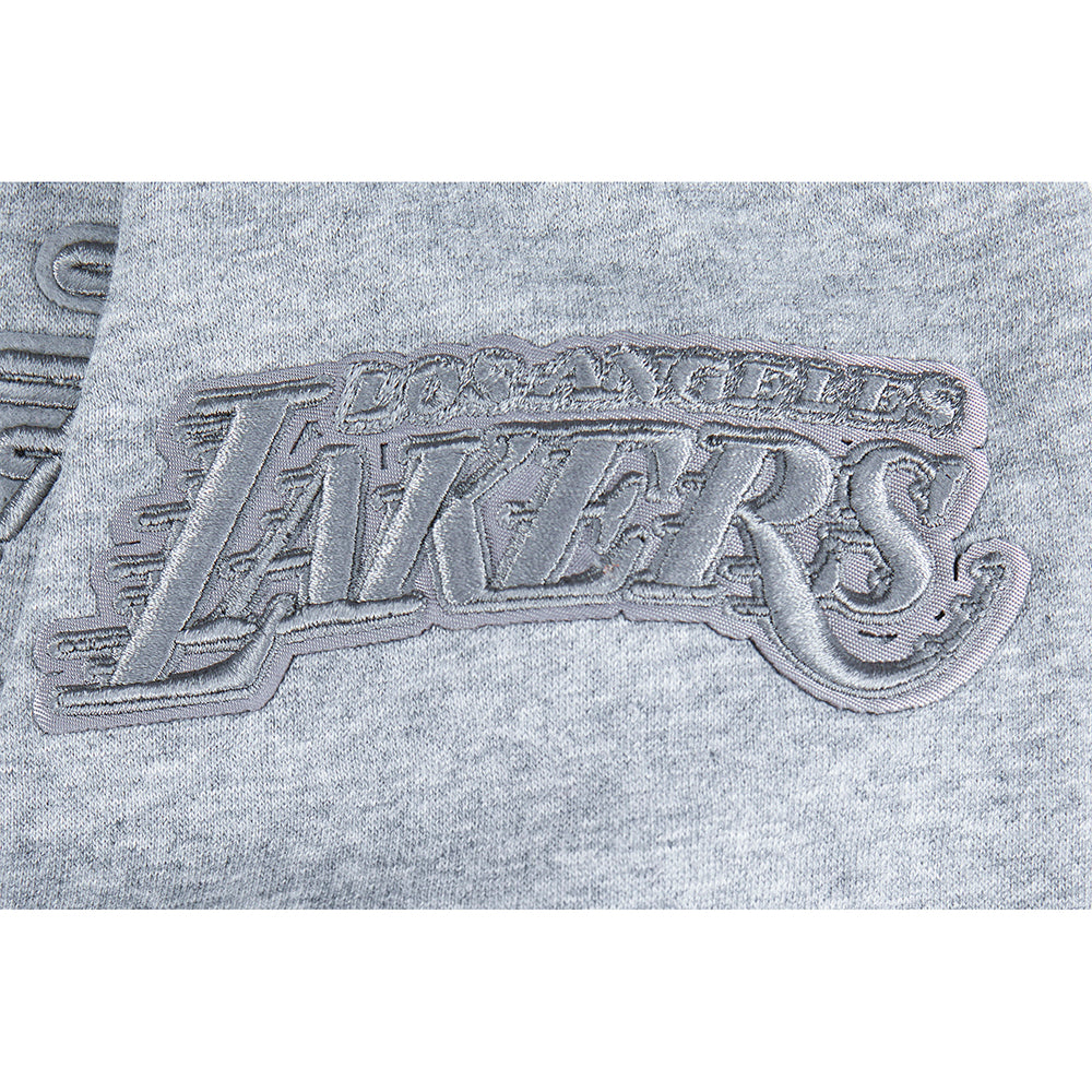 NBA LOS ANGELES LAKERS NEUTRAL BIG BOY'S FLEECE PULLOVER HOODIE (DARK HEATHER GRAY)