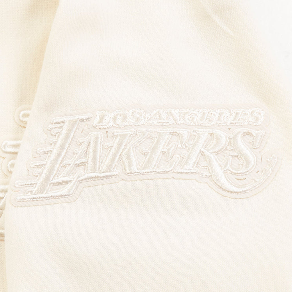 NBA LOS ANGELES LAKERS NEUTRAL BIG BOY'S FLEECE PULLOVER HOODIE (EGGSHELL)