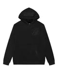 NBA LOS ANGELES LAKERS TRIPLE BLACK BIG BOY'S FLEECE PULLOVER HOODIE (BLACK)