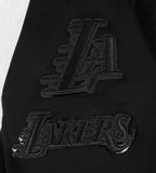 NBA LOS ANGELES LAKERS TRIPLE BLACK BIG BOY'S FLEECE PULLOVER HOODIE (BLACK)