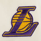 NBA LOS ANGELES LAKERS RETRO CLASSIC BIG BOY'S RIB FLEECE PULLOVER HOODIE (EGGSHELL/ PURPLE)