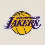 NBA LOS ANGELES LAKERS RETRO CLASSIC BIG BOY'S RIB FLEECE PULLOVER HOODIE (EGGSHELL/ PURPLE)