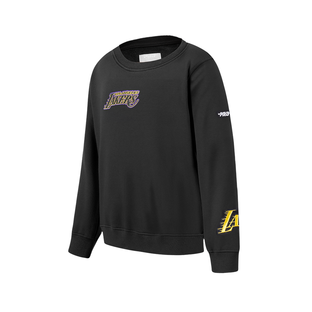 NBA LOS ANGELES LAKERS WINGSPAN CHANDAIL À COL ROND EN MOLLETON À ÉPAULES TOMBANTES POUR GARÇON JUNIOR (NOIR)