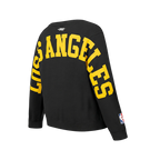 NBA LOS ANGELES LAKERS WINGSPAN CHANDAIL À COL ROND EN MOLLETON À ÉPAULES TOMBANTES POUR GARÇON JUNIOR (NOIR)