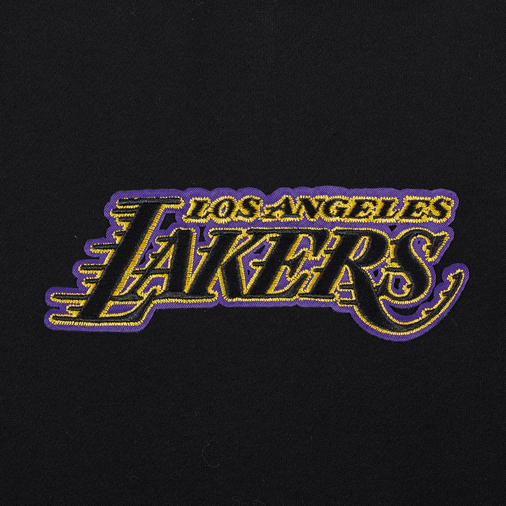NBA LOS ANGELES LAKERS WINGSPAN CHANDAIL À COL ROND EN MOLLETON À ÉPAULES TOMBANTES POUR GARÇON JUNIOR (NOIR)