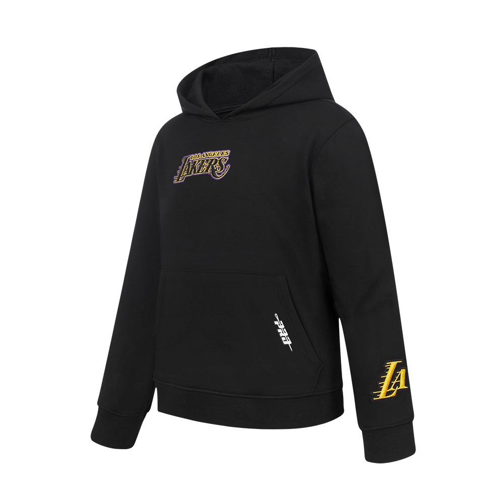 NBA LOS ANGELES LAKERS WINGSPAN BIG BOY'S DROP SHOULDER FLC PO HOODIE (BLACK)