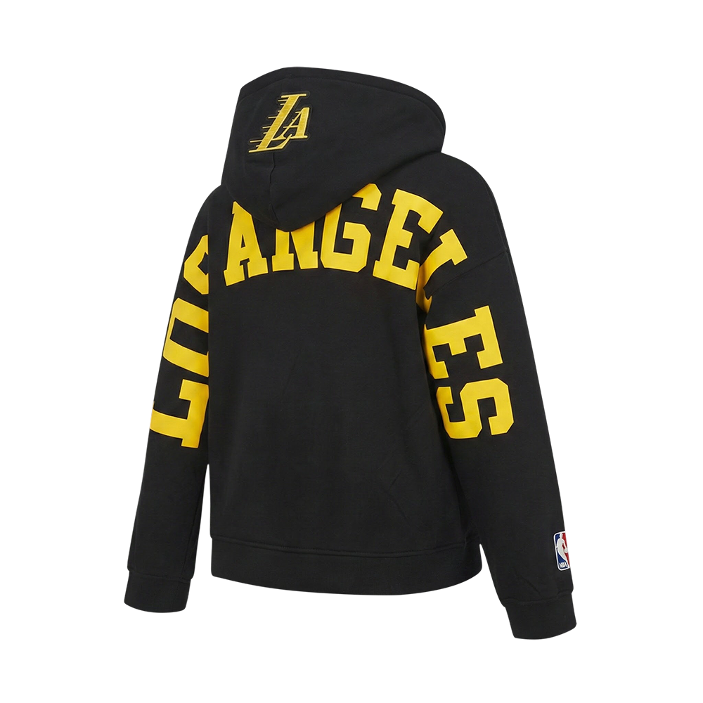 NBA LOS ANGELES LAKERS WINGSPAN BIG BOY'S DROP SHOULDER FLC PO HOODIE (BLACK)