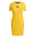 NBA LOS ANGELES LAKERS CLASSIC WOMEN'S BODYCON DRESS (YELLOW)