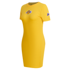 NBA LOS ANGELES LAKERS CLASSIC WOMEN'S BODYCON DRESS (YELLOW)