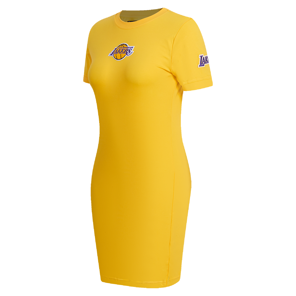 NBA LOS ANGELES LAKERS CLASSIC WOMEN'S BODYCON DRESS (YELLOW)