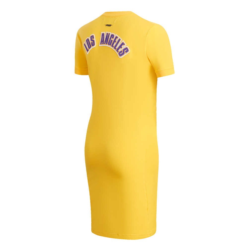 NBA LOS ANGELES LAKERS CLASSIC WOMEN'S BODYCON DRESS (YELLOW)