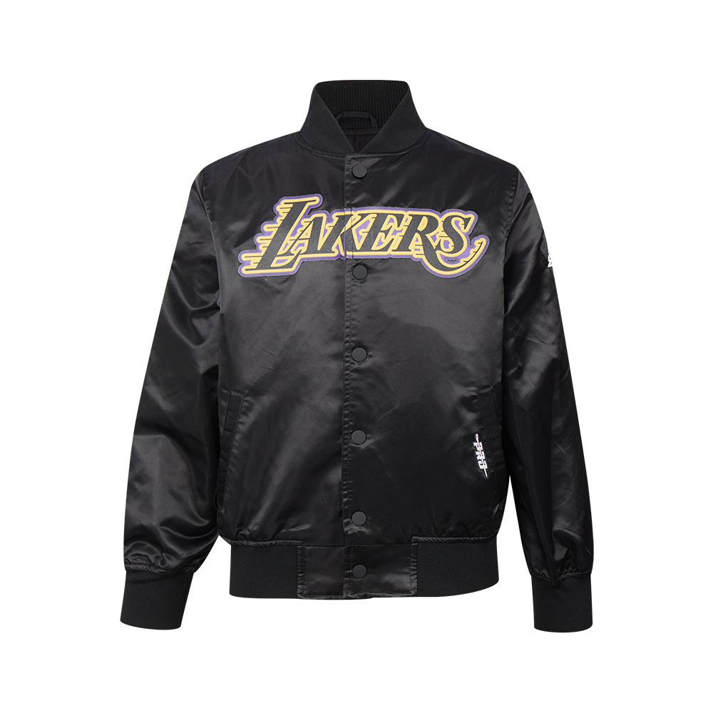NBA LOS ANGELES LAKERS CLASSIC BLOUSON EN SATIN POUR GARÇON JUNIOR (NOIR)